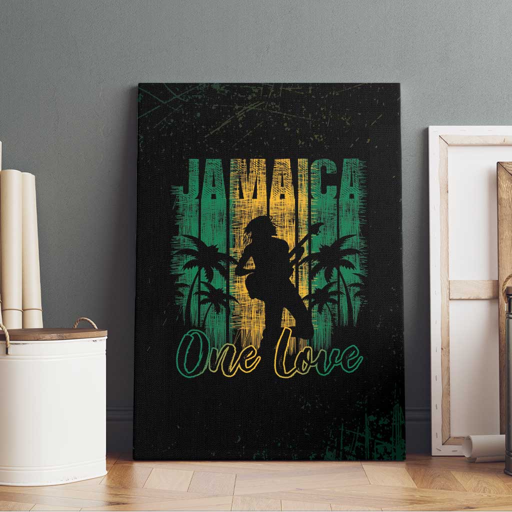 Jamaica One Love Grunge Canvas Wall Art Jamrock - Wonder Print Shop
