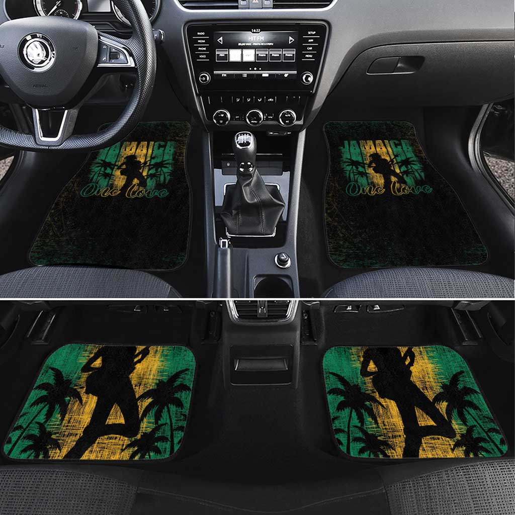 Jamaica One Love Grunge Car Mats Jamrock - Wonder Print Shop