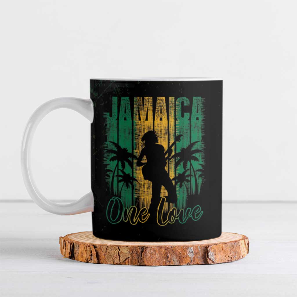 Jamaica One Love Grunge Ceramic Mug Jamrock - Wonder Print Shop