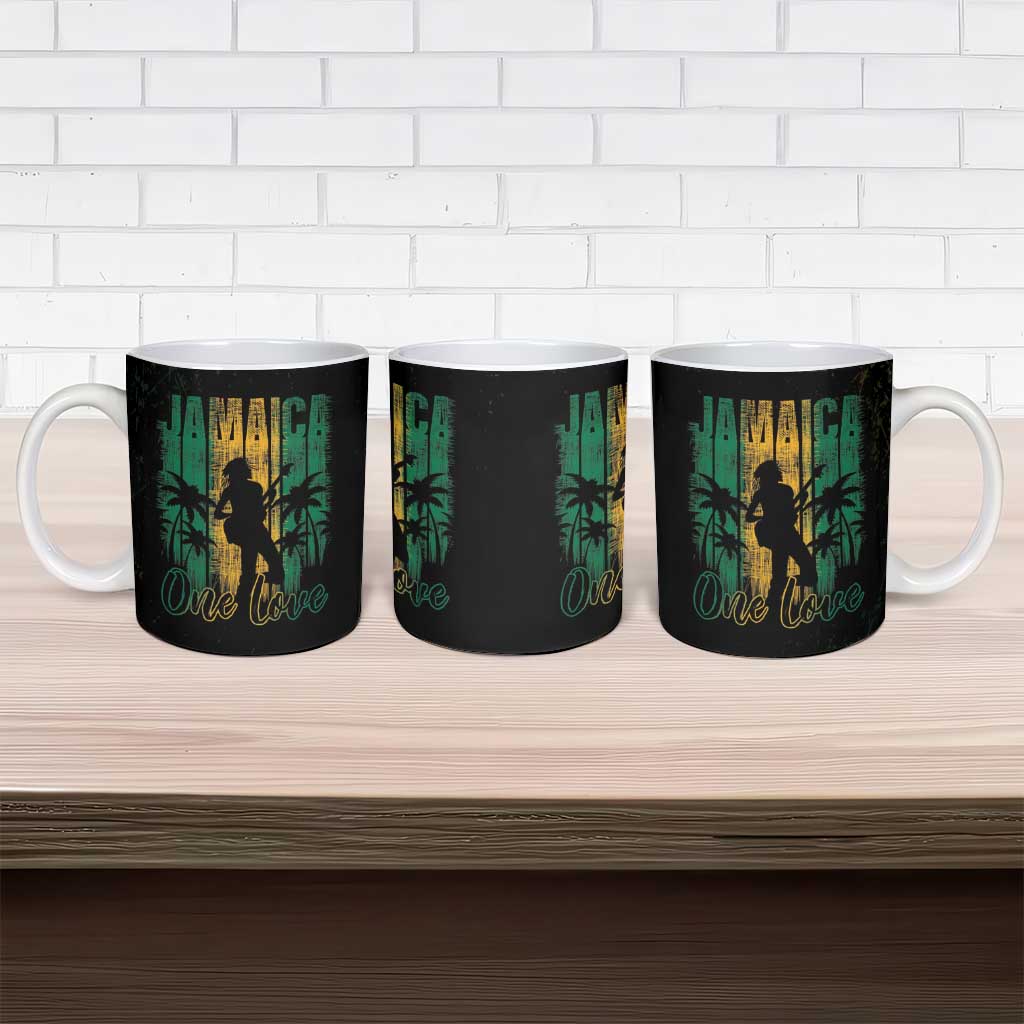 Jamaica One Love Grunge Ceramic Mug Jamrock - Wonder Print Shop