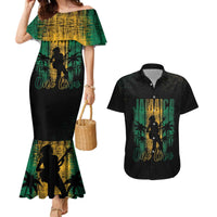 Jamaica One Love Grunge Couples Matching Mermaid Dress and Hawaiian Shirt Jamrock - Wonder Print Shop