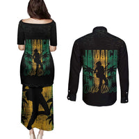 Jamaica One Love Grunge Couples Matching Puletasi and Long Sleeve Button Shirt Jamrock - Wonder Print Shop