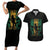 Jamaica One Love Grunge Couples Matching Short Sleeve Bodycon Dress and Hawaiian Shirt Jamrock - Wonder Print Shop