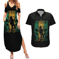 Jamaica One Love Grunge Couples Matching Summer Maxi Dress and Hawaiian Shirt Jamrock - Wonder Print Shop