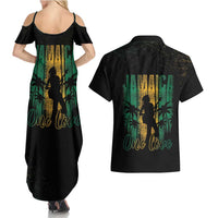 Jamaica One Love Grunge Couples Matching Summer Maxi Dress and Hawaiian Shirt Jamrock - Wonder Print Shop