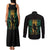 Jamaica One Love Grunge Couples Matching Tank Maxi Dress and Long Sleeve Button Shirt Jamrock - Wonder Print Shop