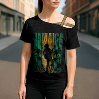 Jamaica One Love Grunge Cross Shoulder Shirt Jamrock - Wonder Print Shop