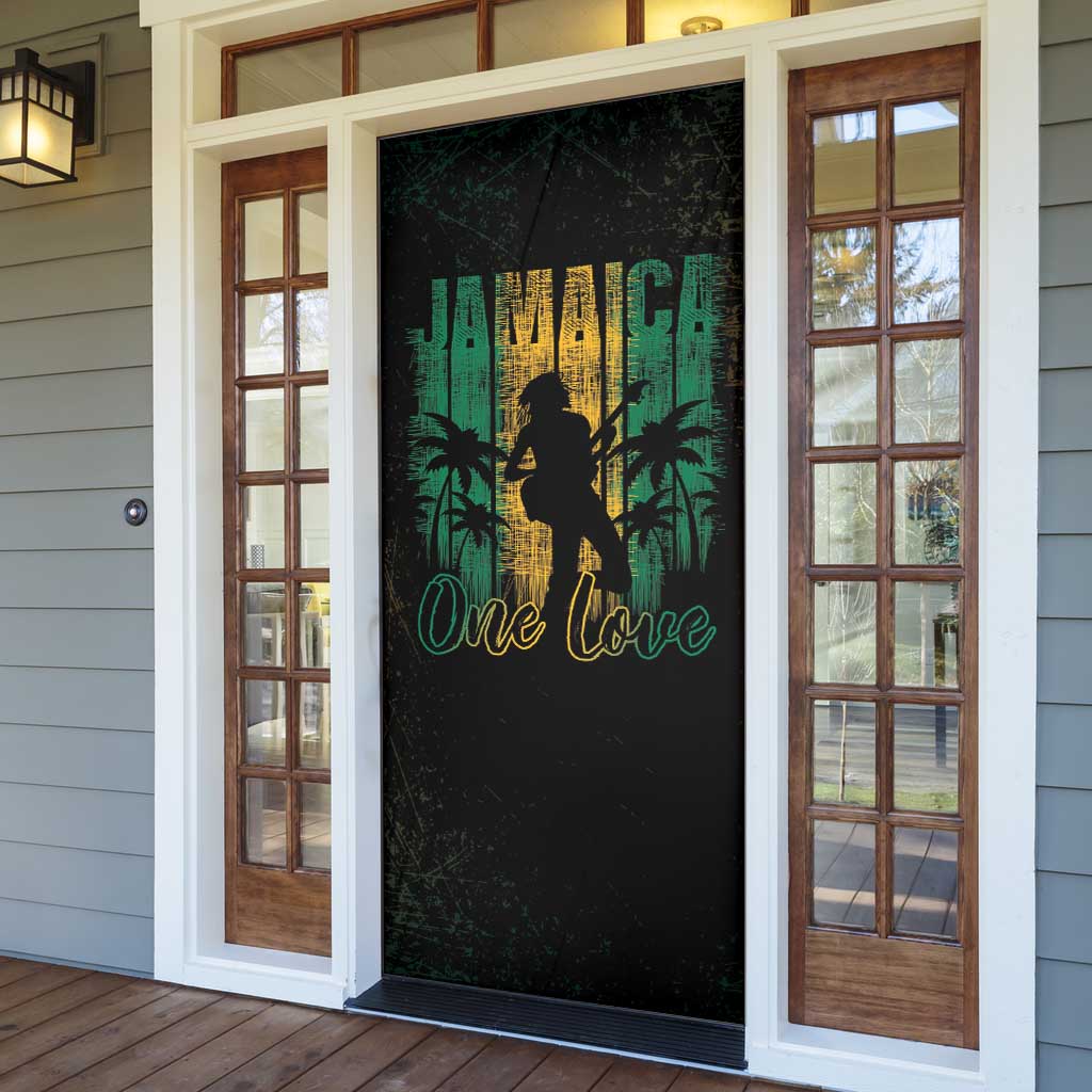 Jamaica One Love Grunge Door Cover Jamrock - Wonder Print Shop