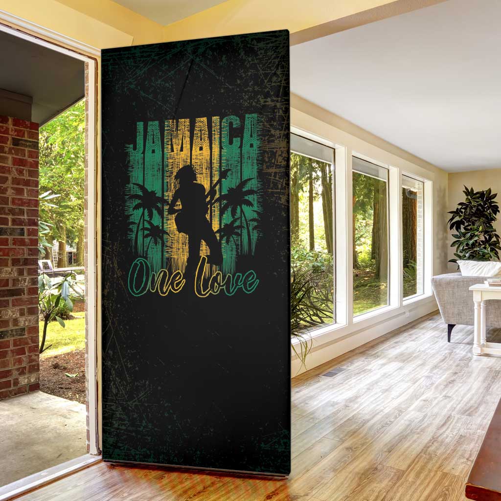 Jamaica One Love Grunge Door Cover Jamrock - Wonder Print Shop