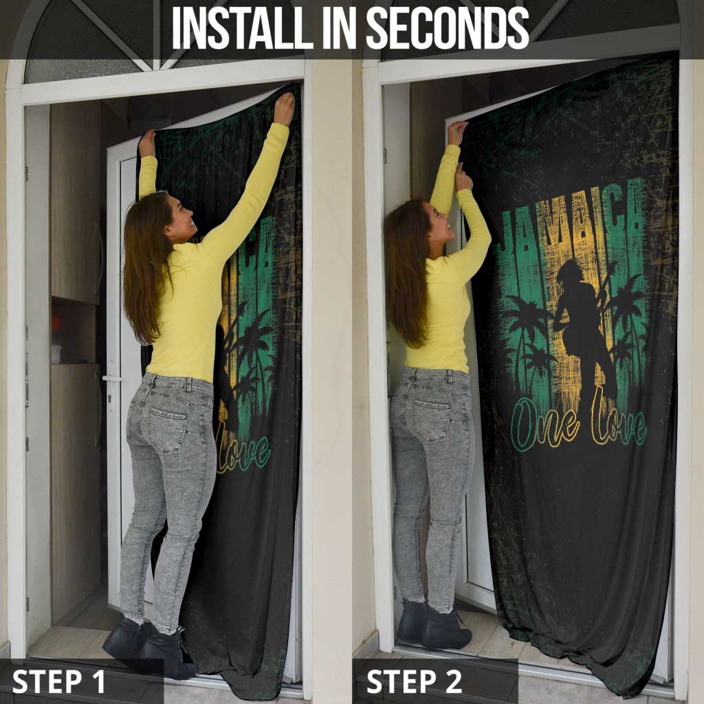 Jamaica One Love Grunge Door Cover Jamrock - Wonder Print Shop