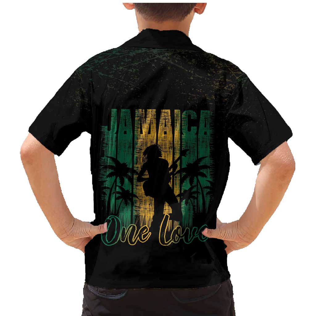 Jamaica One Love Grunge Family Matching Mermaid Dress and Hawaiian Shirt Jamrock - Wonder Print Shop