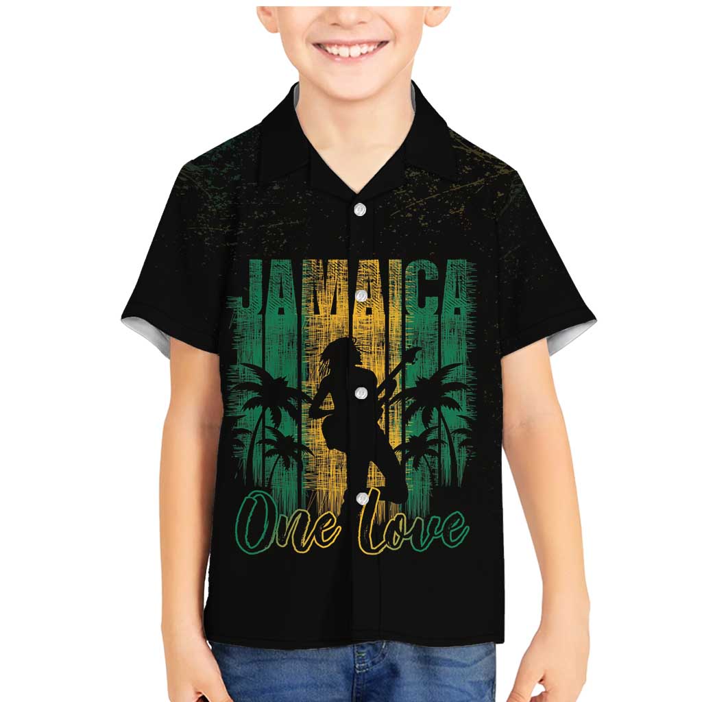 Jamaica One Love Grunge Family Matching Mermaid Dress and Hawaiian Shirt Jamrock - Wonder Print Shop
