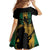 Jamaica One Love Grunge Family Matching Off The Shoulder Long Sleeve Dress and Hawaiian Shirt Jamrock - Wonder Print Shop