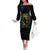 Jamaica One Love Grunge Family Matching Off The Shoulder Long Sleeve Dress and Hawaiian Shirt Jamrock - Wonder Print Shop