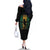 Jamaica One Love Grunge Family Matching Off The Shoulder Long Sleeve Dress and Hawaiian Shirt Jamrock - Wonder Print Shop
