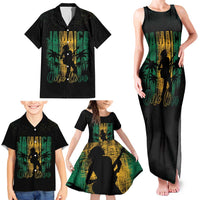 Jamaica One Love Grunge Family Matching Tank Maxi Dress and Hawaiian Shirt Jamrock - Wonder Print Shop