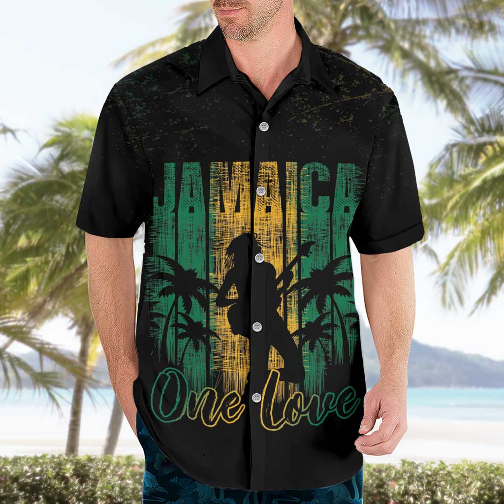 Jamaica One Love Grunge Hawaiian Shirt Jamrock - Wonder Print Shop