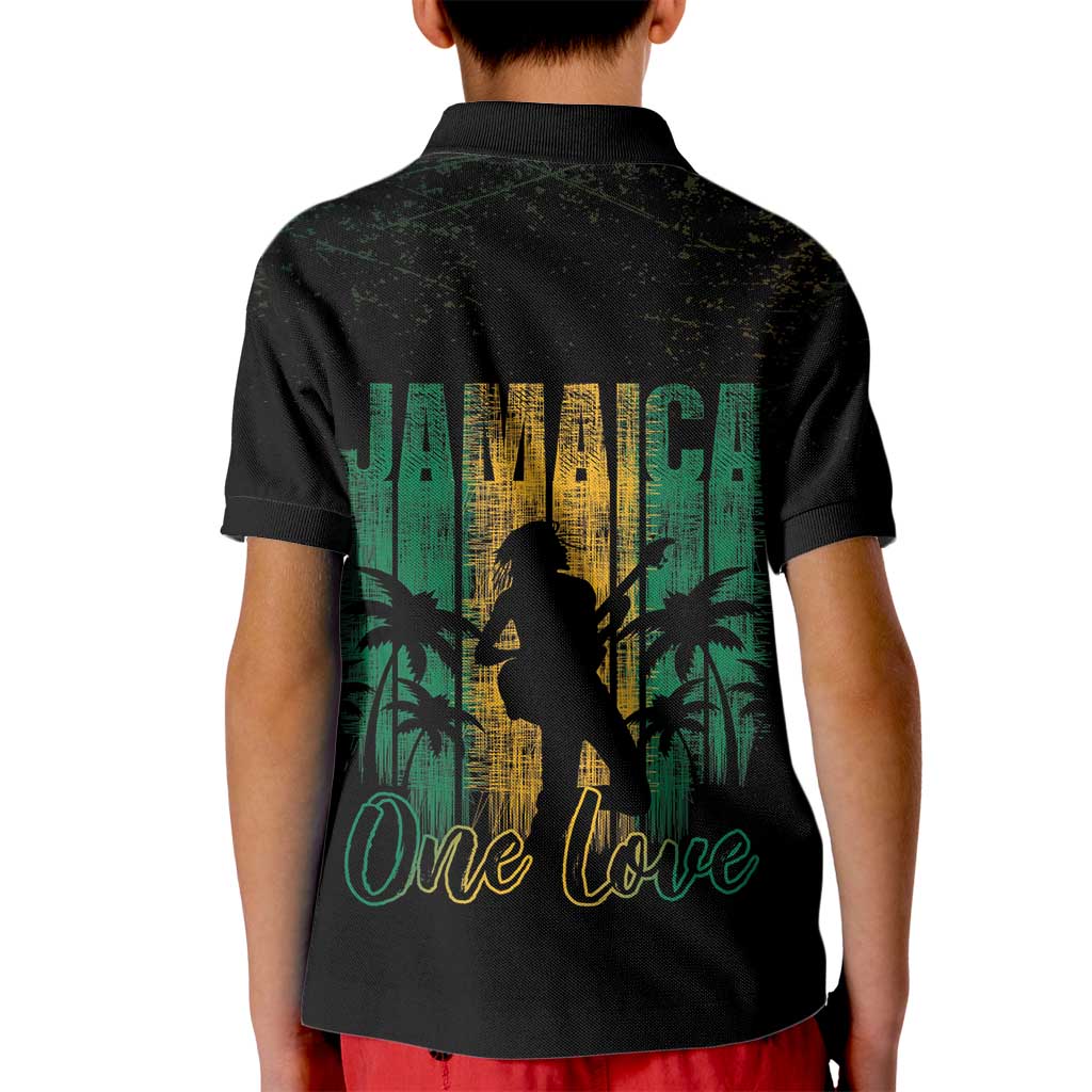 Jamaica One Love Grunge Kid Polo Shirt Jamrock - Wonder Print Shop