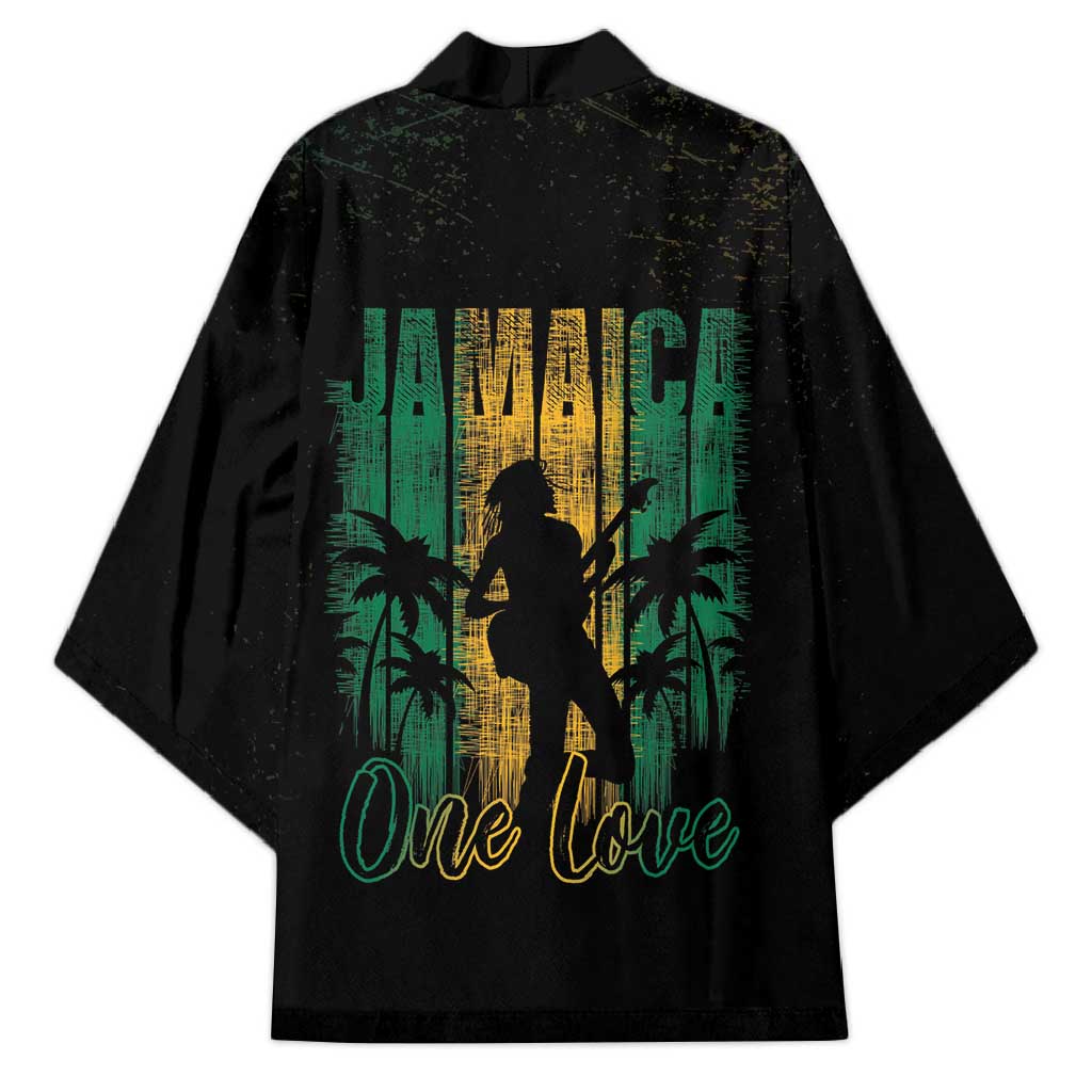 Jamaica One Love Grunge Kimono Jamrock - Wonder Print Shop