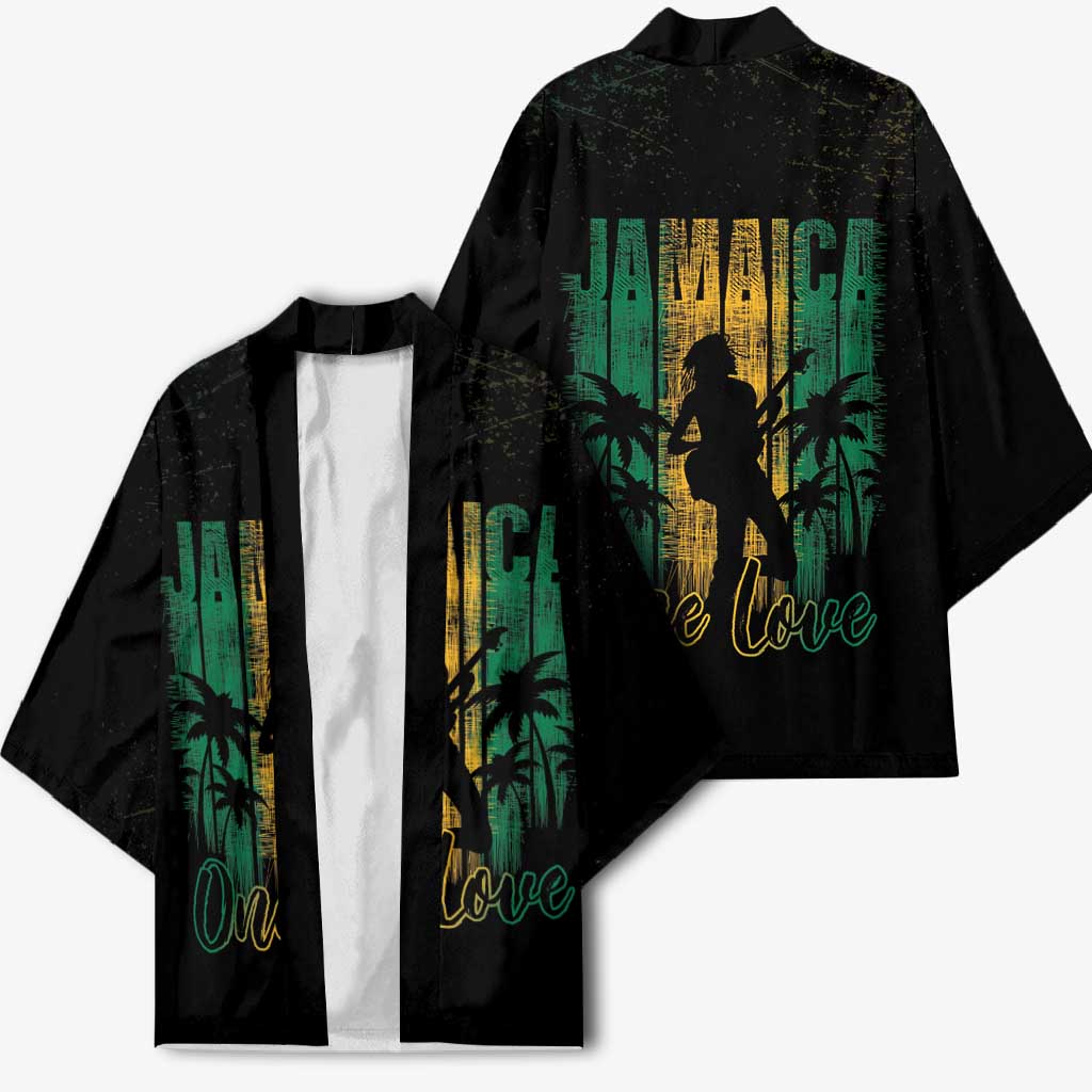 Jamaica One Love Grunge Kimono Jamrock - Wonder Print Shop