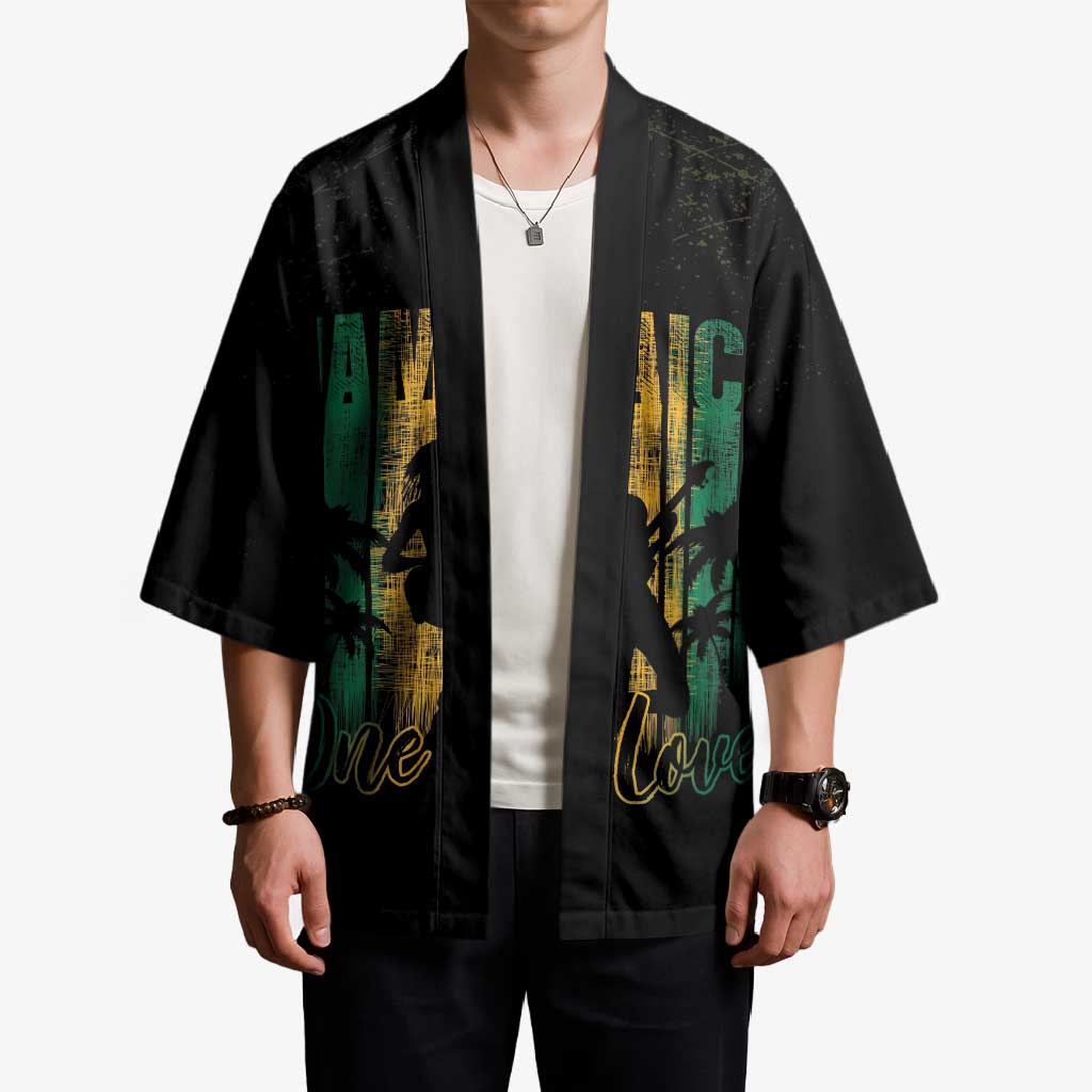 Jamaica One Love Grunge Kimono Jamrock - Wonder Print Shop