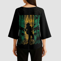 Jamaica One Love Grunge Kimono Sleeve Blouse Jamrock - Wonder Print Shop