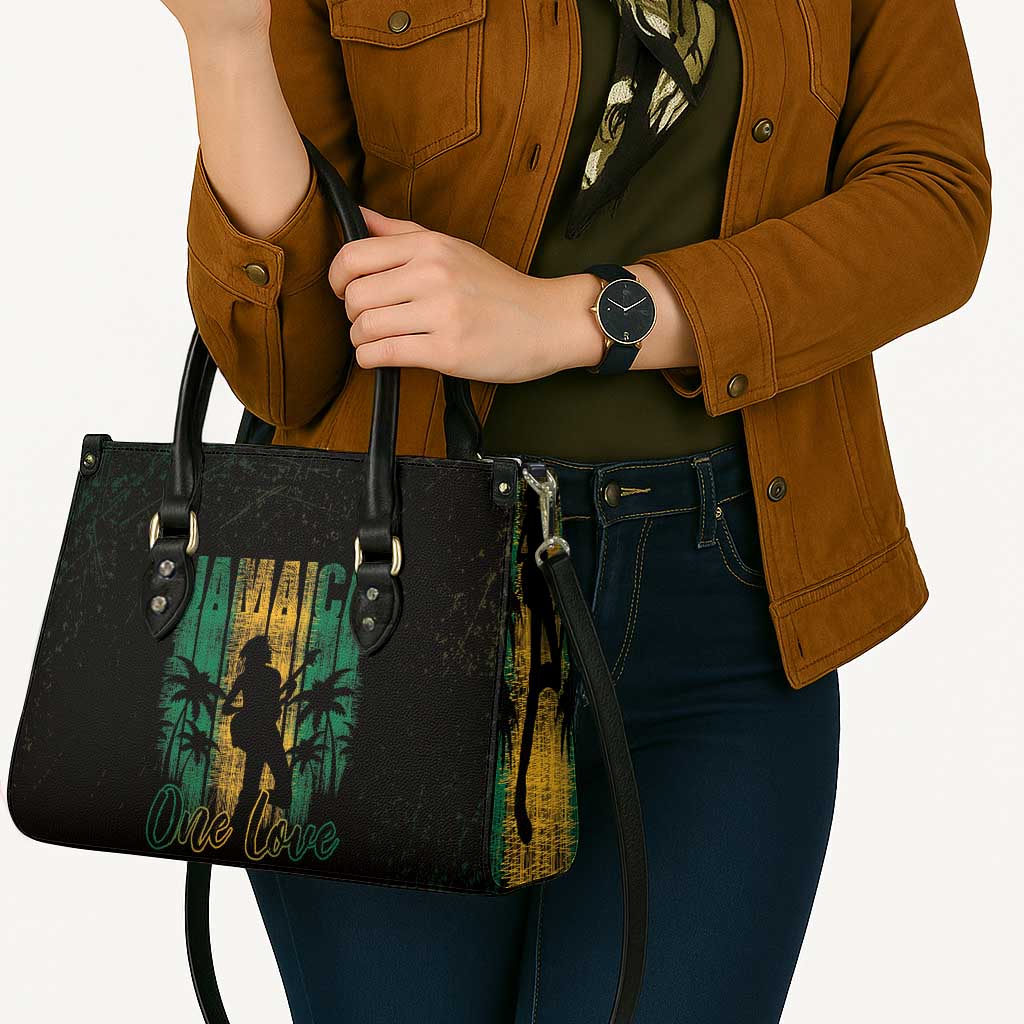 Jamaica One Love Grunge Leather Bag Jamrock - Wonder Print Shop