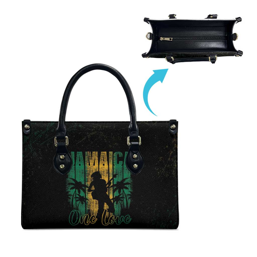 Jamaica One Love Grunge Leather Bag Jamrock - Wonder Print Shop