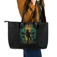 Jamaica One Love Grunge Leather Tote Bag Jamrock - Wonder Print Shop