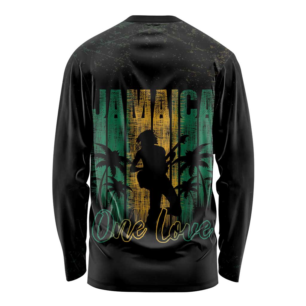 Jamaica One Love Grunge Long Sleeve Shirt Jamrock - Wonder Print Shop