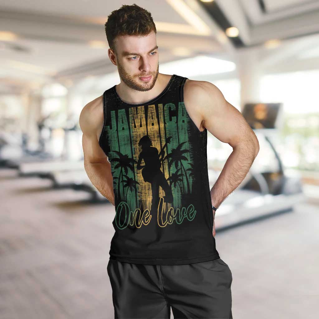 Jamaica One Love Grunge Men Tank Top Jamrock - Wonder Print Shop