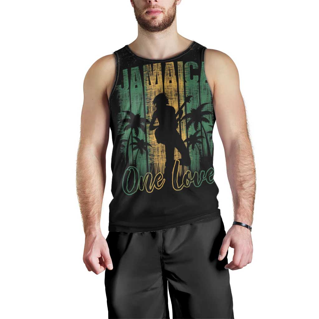 Jamaica One Love Grunge Men Tank Top Jamrock - Wonder Print Shop