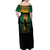 Jamaica One Love Grunge Off Shoulder Maxi Dress Jamrock - Wonder Print Shop