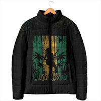 Jamaica One Love Grunge Padded Jacket Jamrock - Wonder Print Shop