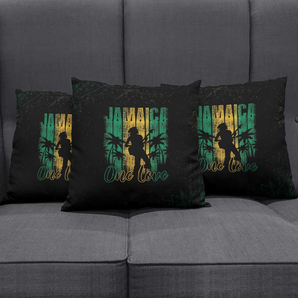 Jamaica One Love Grunge Pillow Cover Jamrock - Wonder Print Shop