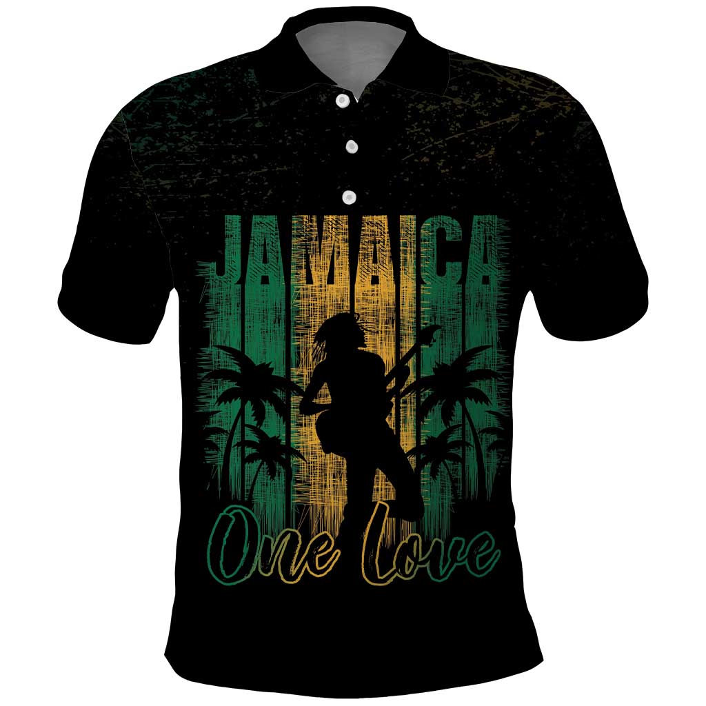 Jamaica One Love Grunge Polo Shirt Jamrock - Wonder Print Shop