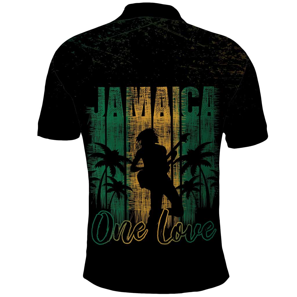 Jamaica One Love Grunge Polo Shirt Jamrock - Wonder Print Shop