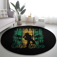 Jamaica One Love Grunge Round Carpet Jamrock - Wonder Print Shop