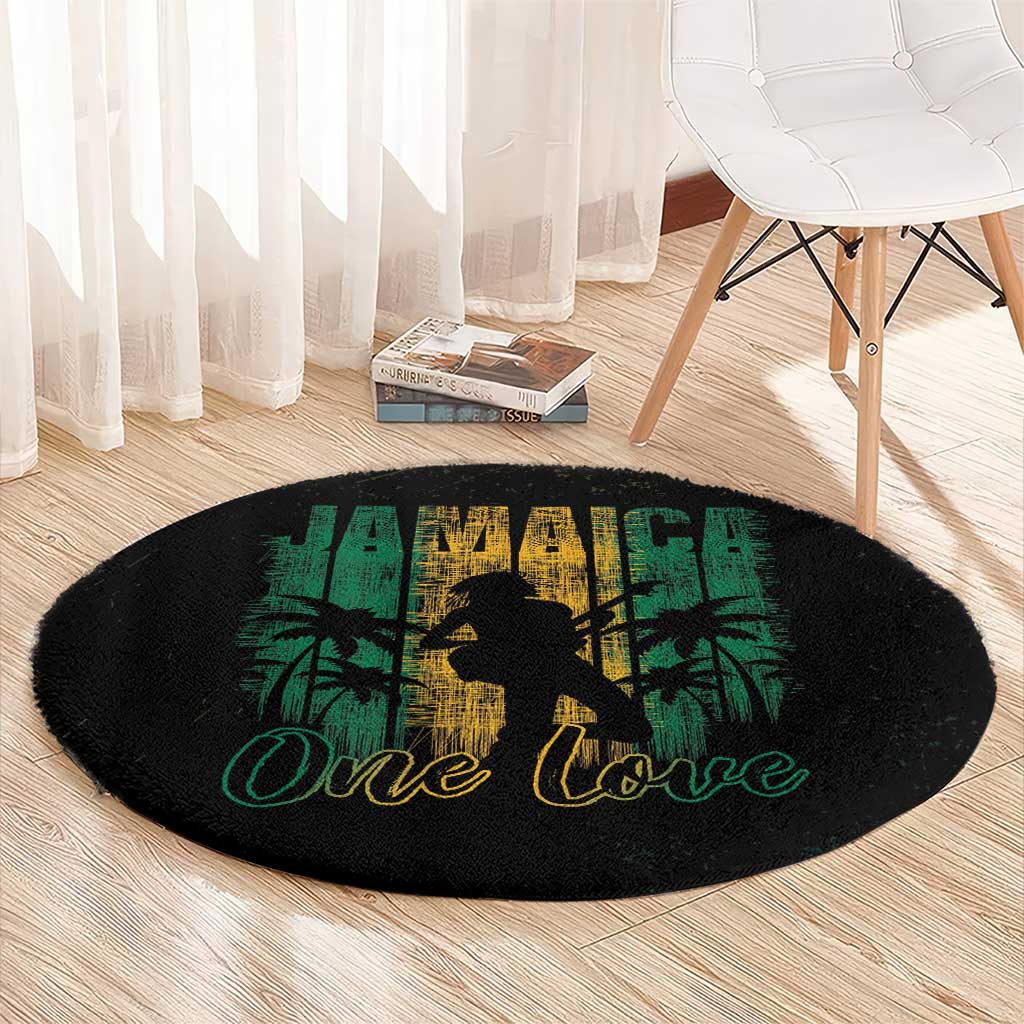 Jamaica One Love Grunge Round Carpet Jamrock - Wonder Print Shop