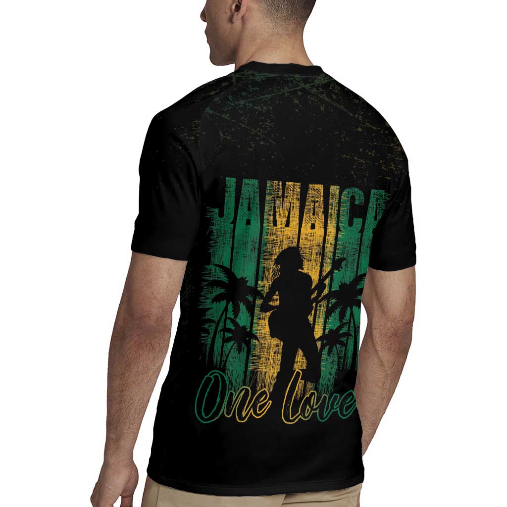 Jamaica One Love Grunge Rugby Jersey Jamrock - Wonder Print Shop