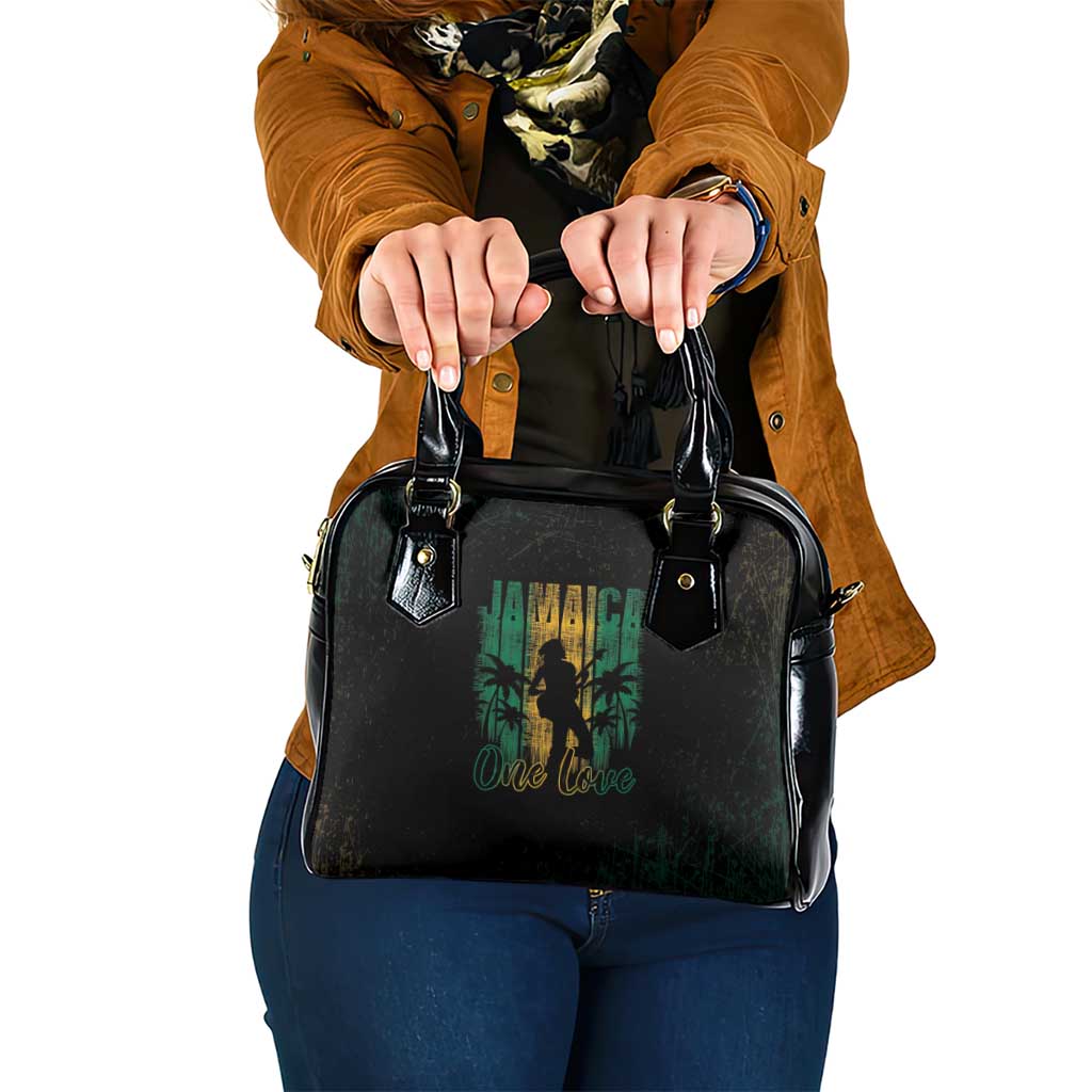 Jamaica One Love Grunge Shoulder Handbag Jamrock - Wonder Print Shop
