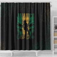 Jamaica One Love Grunge Shower Curtain Jamrock - Wonder Print Shop