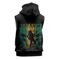 Jamaica One Love Grunge Sleeveless Zip Hoodie Jamrock - Wonder Print Shop