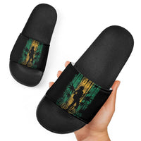 Jamaica One Love Grunge Slide Sandals Jamrock - Wonder Print Shop
