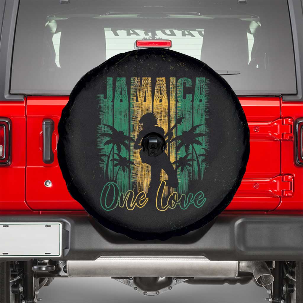 Jamaica One Love Grunge Spare Tire Cover Jamrock - Wonder Print Shop
