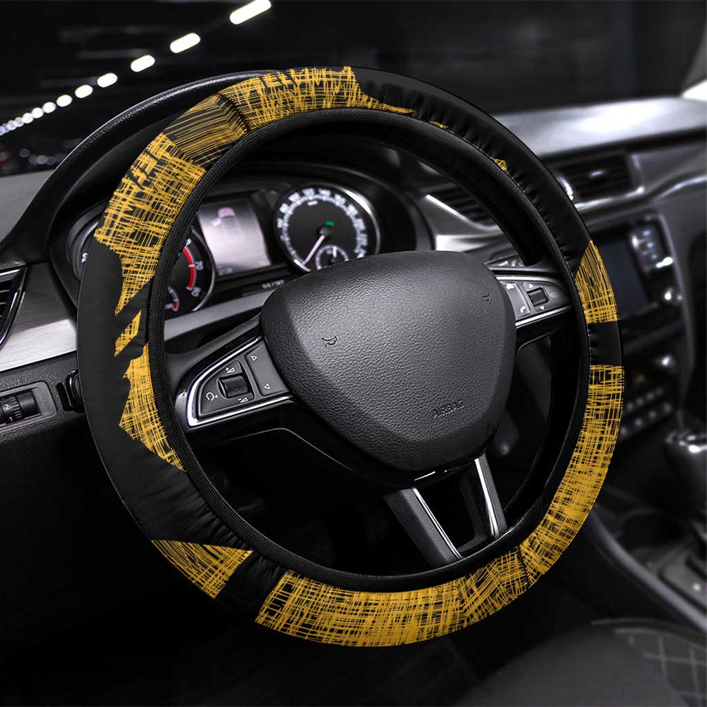 Jamaica One Love Grunge Steering Wheel Cover Jamrock - Wonder Print Shop