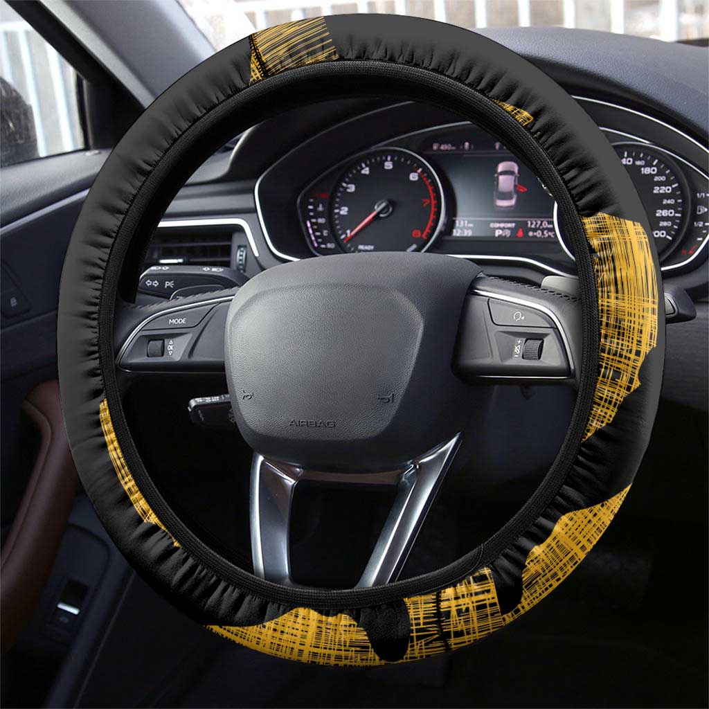 Jamaica One Love Grunge Steering Wheel Cover Jamrock - Wonder Print Shop