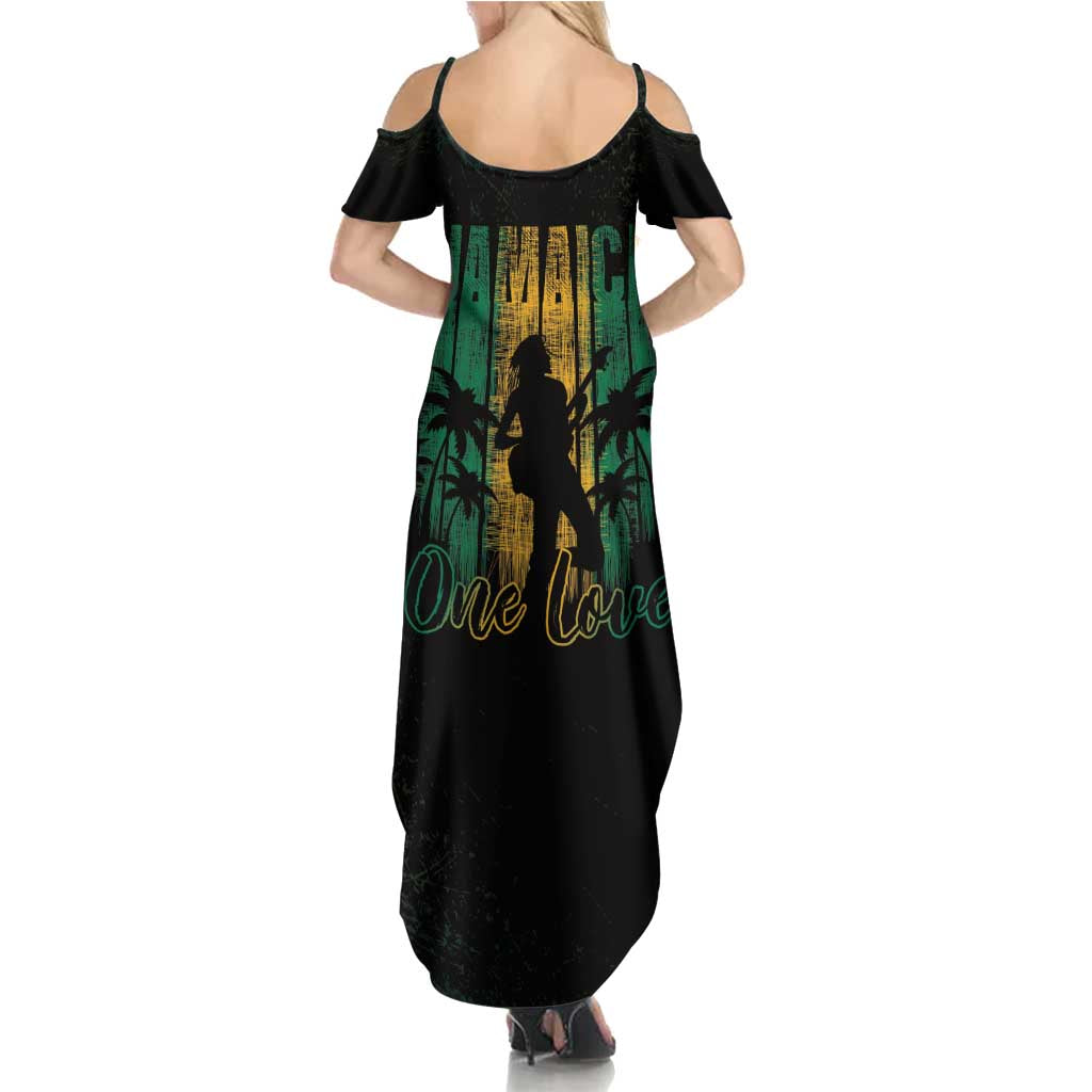 Jamaica One Love Grunge Summer Maxi Dress Jamrock - Wonder Print Shop