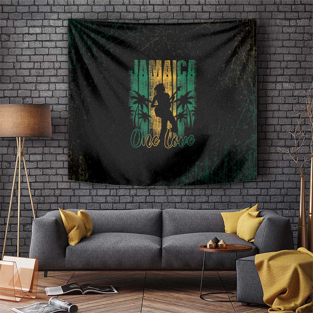 Jamaica One Love Grunge Tapestry Jamrock - Wonder Print Shop