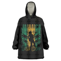 Jamaica One Love Grunge Wearable Blanket Hoodie Jamrock - Wonder Print Shop